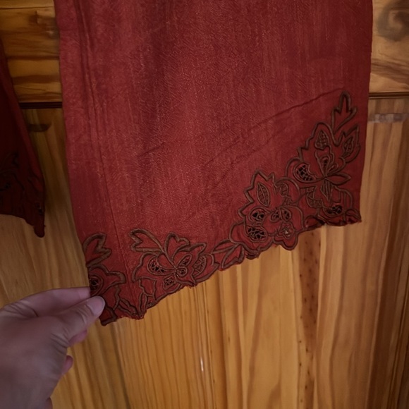 NWOT Anthropologie Embroidered Pants - Picture 4 of 9